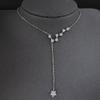 Colar Feminino Sete Estrelas de Beidou, Design de Nicho Levemente Luxuoso, Corrente para Clavícula Estrela com Franja Versátil, Novo para a Temporada de Volta às Aulas X6831