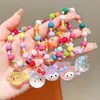Pulseira Kuromi Infantil Sanrio Meninas Doce Fofa Desenho Animado Feita à Mão Corda de Mão Pequeno Presente Acessórios Delicados