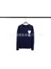 Suéter de Punto Jacquard con Patrón de Corazones Transfronterizo Clásico Cuello Redondo Jersey Holgado Casual Unisex Tendencia Marca Ropa Interior