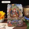 Transferencia para Atraer Riqueza y Proteger el Hogar Imán de Refrigerador de Madera Buda Thangka Regalo Conmemorativo de Viaje Imán de Refrigerador Magnético Cultural y Creativo