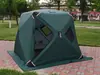 Tienda cuadrada acolchada multicapa para pesca en hielo con faldón de nieve extendido, a prueba de viento, para campamentos de pesca de invierno y actividades de team building, disponible para compra al por mayor y tamaños personalizables
