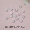 Cuentas Espaciadoras de Flor de Montaña de Cuatro Hojas Color Plata Grueso Conservación del Color Cuentas de Barril Accesorios de Cobre Joyería Hecha a Mano DIY Fabricante Mayorista Venta Directa