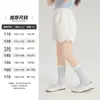 Calções de Verão Yojia para Meninas 2026 Novos Elegantes de Renda na Altura do Joelho para Meninas 100% Algodão Calções Infantis Roupas de Verão
