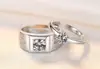 Anillos Modernos de Extremo Abierto para Hombres y Mujeres, Anillos de Boda con Diamantes Simulados, Suministro de Celebridades de Internet para Comercio Exterior, Anillos de Pareja, Anillos de Venta Directa de Fábrica
