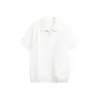 Camisa Polo Tricotada Estilo Minimalista Old Money de Alta Qualidade para Homens e Mulheres, Polo de Manga Curta com Gola Reversível de Verão15