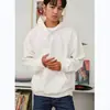 Moletom com Bordado de Letra Estilo Retrô Americano Masculino Feminino Outono Inverno Pesado Solto Pulôver Marca Tendência Roupa de Casal Jaqueta