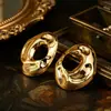 Moda Nicho Europea y Americana Pendientes Simples de Círculo Irregular Exquisitos Pendientes de Botón de Alta Gama Joyería al Por Mayor