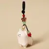Llavero Colgante Talla de Madera Hecha a Mano Lobo Gris Decoración para Mochila de Hombre Regalo de Cumpleaños Creativo Adorno de Madera