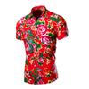 Transfronteiriça 2024 primavera novo masculino camisa floral casual camisa floral nordeste flor grande camisa de manga curta da moda masculino