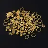 Accesorios de Aleación de Color Mixto Estilo Chino Aceite de Goteo Oro Brillante Plata Brillante Paquete de Materiales Pulsera Tejida a Mano Adornos Accesorios Venta al por Mayor