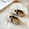 Zapatos de princesa para niña estilo retro francés, zapatos Birkenstock para niños, zapatos planos de otoño de suela blanda, cómodos, de piel, pequeños, con correa de hebilla