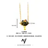 Estilo Joyería de Oro Arena Dorada Esmalte Serie Gato Negro Misterioso Pulsera de Cuentas de la Fortuna Accesorios para Collar Colgante de Gato de Alta Gama