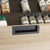 Manija oscura empotrada moderna minimalista tatami manija invisible cajón de armario gabinete tirador ranurado dorado negro