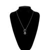 Moda simples liga banhado a ouro Devil eye pingente colar moda otbuckle pingente das mulheres clavícula camisola colar