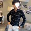 Camisa de Diseño de Madre con Estampado de Sensación de Alta Calidad para Hombre, Nuevo Estilo, Camisa de Manga Larga a la Moda, Seda de Hielo, Estilo de Abstinencia