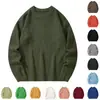 Suéteres de punto de color liso de 14 colores para hombres y mujeres, adecuados como capa base, tejido grueso, corte holgado, venta al por mayor desde fábricas transfronterizas