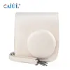 Bolsa para Câmera Polaroid Mini11/9/8 Branco Pérola Couro PU Bolsa de Armazenamento para Câmera Digital Mini