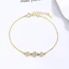 Pulsera de Plata de Ley 925 con Circonita Redonda Brillante para Mujer Exquisito Adorno Pequeño Diseño de Nicho ins Lujo Ligero Sensación de Alta Gama Joyería de Mano
