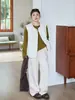 Pantalones Casuales Rectos Sueltos Talla Grande para Mujer ALINDM para Mujeres Ligeramente Gorditas, Pantalones de Pierna Ancha de Lana de Acetato de Invierno 100kg