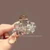 Moderna Horquilla de Cristal Brillante de Lujo Ligero, Pinza de Tiburón con Pedrería, Horquilla Transparente para la Parte Trasera de la Cabeza, Exquisita Horquilla de Cristal