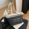 2025 Estilo Coreano Verano Nuevo Popular Bolso Portátil de Hombro Único Tipo Axila Encaje Femenino Dulce Bolso Balde de Gran Capacidad para Mujer