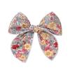 Cross-border Hot Bow Infantil Headwear Vintage Academy Style Algodão e Linho Tecido Dovetail Hairpin Acessórios para Cabelo Infantil 4377