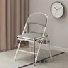 Silla plegable mediana-alta 35cm para adulto, silla con respaldo para el hogar, silla de estudio para estudiante, asiento portátil para oficina, taburete pequeño, silla de comedor