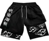 Comércio Exterior Amazon mais vendido estampa digital adulto camada dupla shorts esportivos fitness shorts casuais da fábrica de origem