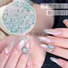 Rhinestones para Uñas con Zirconia Biselada Azul Lago Claro, Lágrimas de Sirena Azul Mar Deslumbrantes, Mini Rhinestones Planos para Uñas con Forma de Gota de Agua Marquise
