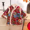 Roupa de Ano Novo para Meninas, Hanfu, Qipao Estilo Chinês Tradicional, Roupa Acolchoada de Algodão, Terno Tang Infantil, Roupas Festivas de Ano Novo, Fantasia de Performance Estilo Chinês para Bebês