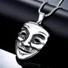Haiteng joyería acero de titanio colgante máscara Vendetta palabra V productos de moda punk de acero inoxidable europeo y americano al por mayor