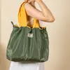 Bolsa Grande Ecológica con Cordón para Compras de Supermercado, Bolso de Hombro de Moda, Bolsa de Tote Plegable Portátil, Bolsa para la Compra, Impermeable