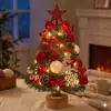 Árbol de Navidad Mini con Luces 2026 Nueva Decoración Navideña Adorno de Escritorio Hogar Estilo Ins Set de Árbol de Navidad