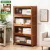 Estantería Doméstica Simple, Armario de Almacenamiento, Estantería para Libros, Estante de Almacenamiento, Vitrina Integrada, Gabinete de Bambú de Múltiples Niveles para Sala de Estar