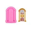 Molde para pastel de fondant de puerta estilo europeo, decoraciones líquidas de silicona para hornear