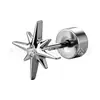 Arete de Hueso de Oreja Jiangtai F136 de Aleación de Titanio con Diseño de Circonita, Estilo Disco Redondo, Joyería para Piercing Corporal de Aleación de Titanio G23