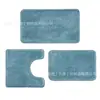 Tapete Simples de Chão Mais Vendido na Amazon Transfronteiriço Imitação de Caxemira Doméstico Banheiro Cor Sólida Vaso Sanitário Conjunto de Três Peças Tapete de Chão Resistente a Manchas