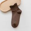 Calcetines cortos de encaje fino de verano para mujer, calcetines Lolita JK de algodón con borde de oreja para chica, calcetines náuticos universitarios