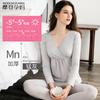 Ropa de otoño para mujeres embarazadas traje de pantalones largos ropa de confinamiento para mujeres embarazadas ropa interior térmica de otoño e invierno top de lactancia engrosado para el posparto pijama