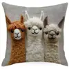 Funda de Alpaca Linda de Amazon Transfronteriza Funda Suave de Felpa Corta para Cojín de Sofá Decoración para Mesita de Noche de Coche