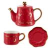 Juego de té de cerámica INS traje tetera de flores estilo europeo olla madre e hijo Amazon superventas cafetera tetera regalo