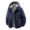 Versión Pura Transfronteriza Chaqueta de Invierno Nueva para Hombre Color Sólido Versátil Casual Holgada con Capucha de Felpa y Algodón para Calidez y Protección contra el Frío
