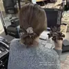 Goma para el pelo tejida con lazo estilo coreano para mujer, realza el volumen del cabello, Cuerda para moño, Goma para coleta de alta gama