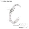 Pulsera Europea y Americana de Venta Caliente Transfronteriza Irregular Martillada Ondulada Distintiva Abierta Acero Inoxidable Chapado en Oro de 18K Artesanías para Mujeres