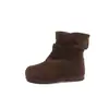 Botas para niña 2026 otoño nuevo estilo botas cortas de piel sintética para niños moda cremallera lateral forradas de felpa botas para bebé zapatos retro para niños