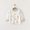 Top Infantil Algodão Puro Classe A Casual Primavera e Outono Novo Base Roupas de Outono para Meninos e Meninas Roupas de Bebê Roupas Infantis Anyang