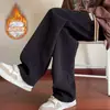 Pantalones Casuales de Pana para Hombre Otoño e Invierno 2025, Forrados de Polar y Engrosados, Pantalones Deportivos Sueltos Estilo Americano, Pantalones Casuales de Trabajo