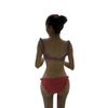 Nuevo Bikini de Playa Sexy de Dos Piezas Estilo Coreano Dongdaemun 2024 con Bloques de Color y Material de Toalla para Mujer