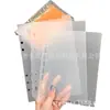 Divisórias de Folha Solta de PP, Páginas Separadoras de Caderno de Folha Solta Fosco, Placas Divisórias de Plástico, Painéis de Capa de Folha Solta Transparentes de Vários Tamanhos