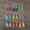 Aretes de Oso Fantasma Aretes de Oso de Peluche Aretes Elegantes Estilo Ins Aretes de Oso Coloridos Tridimensionales Lindos